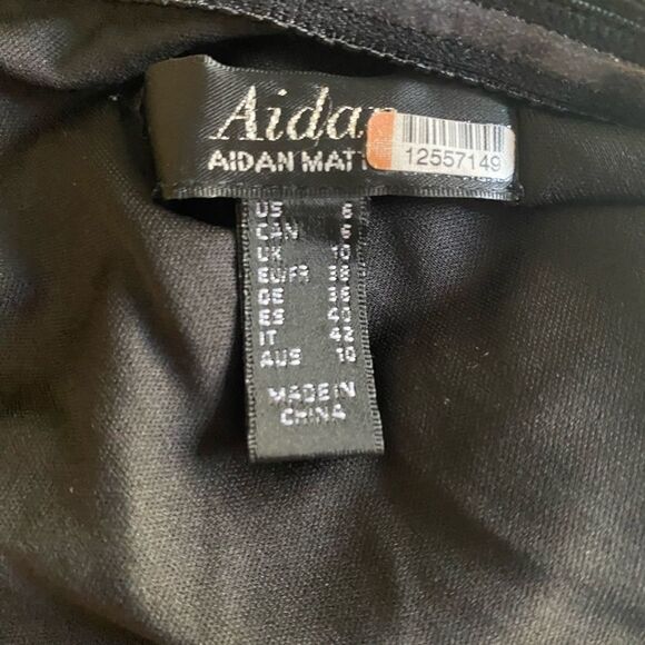 Aidan by Aidan Mattox Ruched Metallic One-Shoulder Dress Size US 6 - Picture 6 of 6